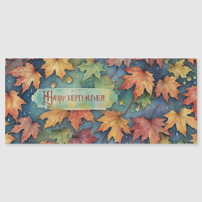 Happy September Magnetkarte (Vorderseite)