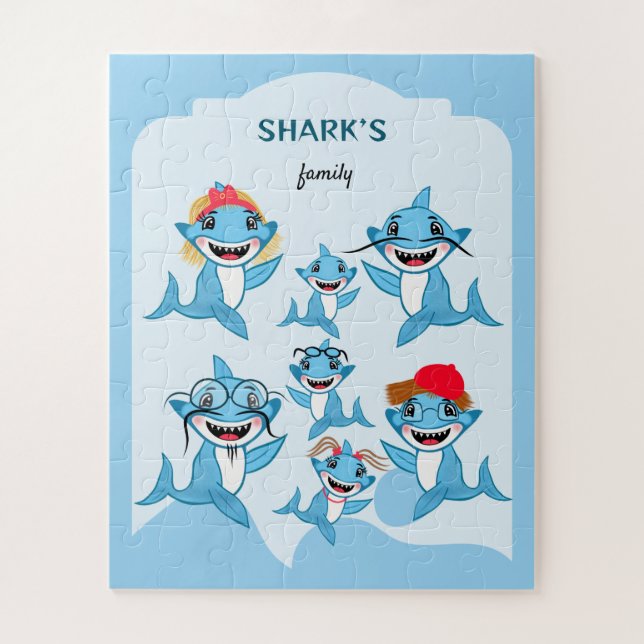 Happy Shark Family (Vertikal)