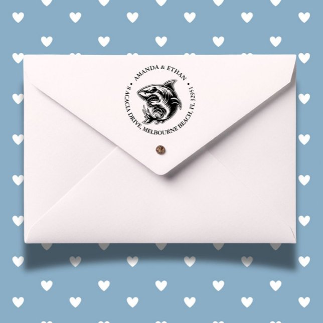 Happy Shark Theme Permastempel (perfect for kids’ crafts, schoolwork, and creative projects. Order yours today!)