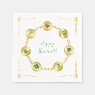 Happy SHAVUOT dekorative Ornament sieben Arten Serviette