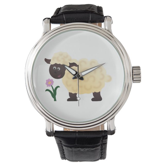 Happy Sheep Armbanduhr (Vorderseite)