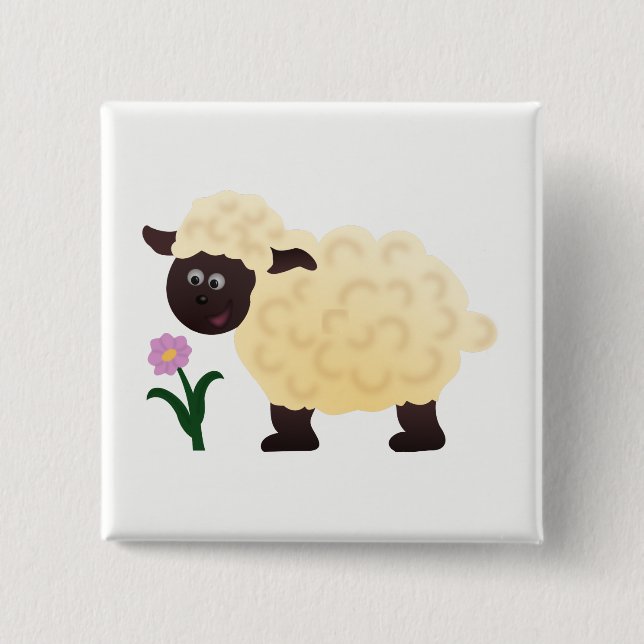 Happy Sheep Button (Vorderseite)