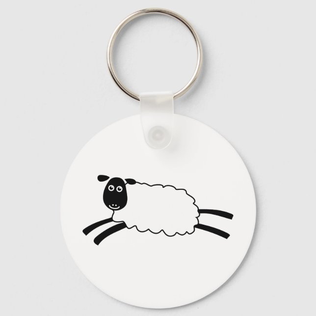 Happy Sheep Schlüsselanhänger (Vorderseite)