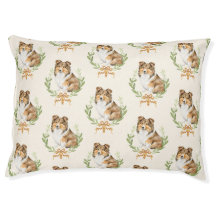Happy Sheltie Laurel Branch Wreath