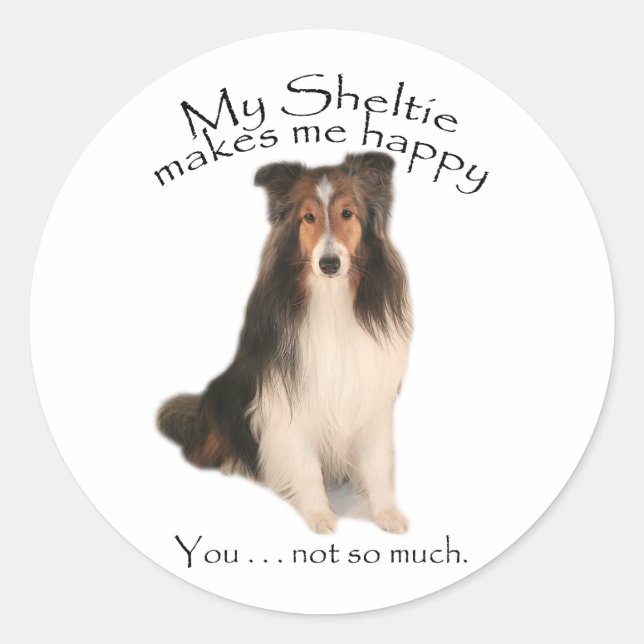 Happy Sheltie Sticker (Devant)