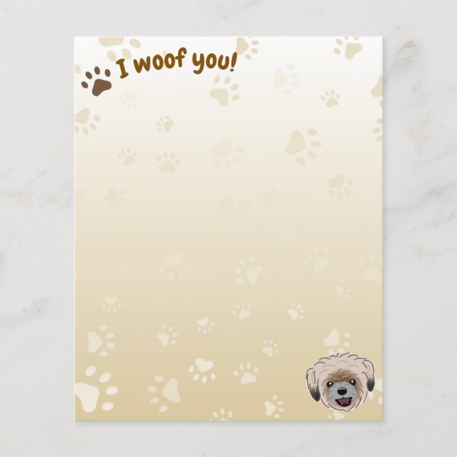 Happy Shih Tzu Dog Lover I Woof You Paws (Vorderseite)