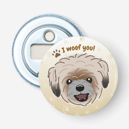 Happy Shih Tzu Dog Lover I Woof You Paws Flaschenöffner