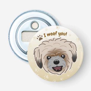 Happy Shih Tzu Dog Lover I Woof You Paws Flaschenöffner