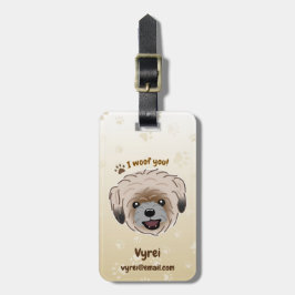 Happy Shih Tzu Dog Lover I Woof You Paws Gepäckanhänger
