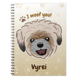 Happy Shih Tzu Dog Lover I Woof You Paws Notizblock