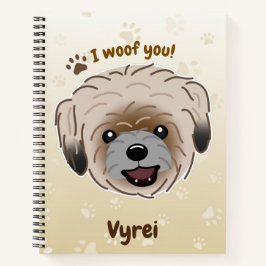 Happy Shih Tzu Dog Lover I Woof You Paws Notizbuch