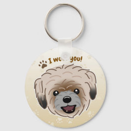 Happy Shih Tzu Dog Lover I Woof You Paws Schlüsselanhänger
