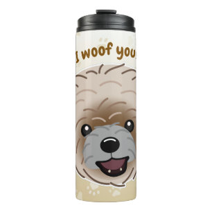 Happy Shih Tzu Dog Lover I Woof You Paws Thermosbecher