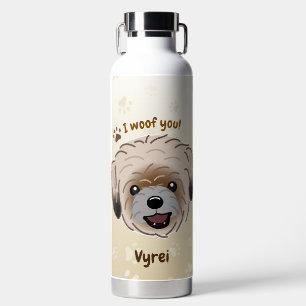 Happy Shih Tzu Dog Lover I Woof You Paws Trinkflasche