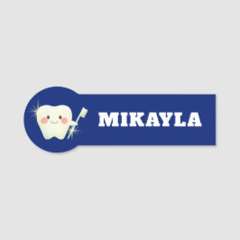 Happy Shiny Tooth    DentalName Tag Namensschild