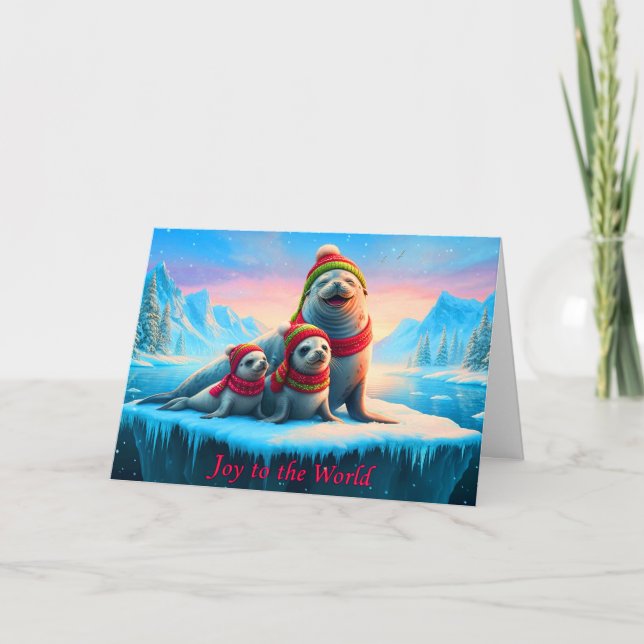 Happy Siegel Faltschachtel Weihnachtskarte Karte (Vorderseite)