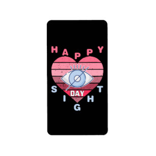 Happy Sight Day Adressaufkleber