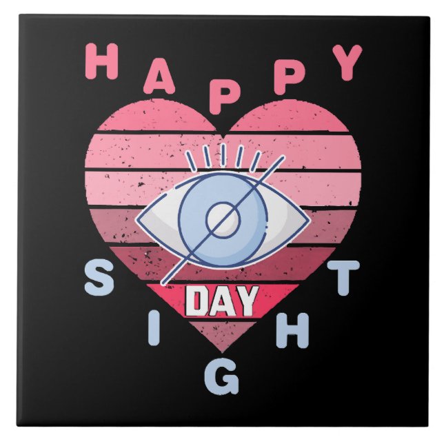 Happy Sight Day Fliese (Vorderseite)