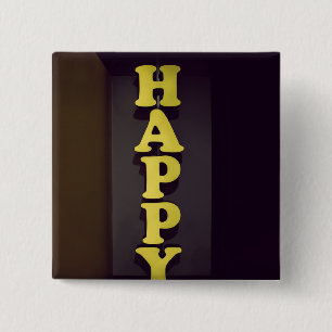 #Happy Sign Typographic Image Happy Type Word Text Button