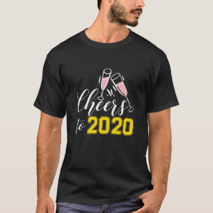 Happy Silvester freut sich auf 2020 Weingläser Neu T-Shirt