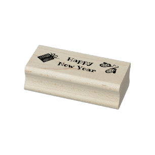 Happy Silvester Gummi Briefmarke, neue Jahre Gummi Gummistempel