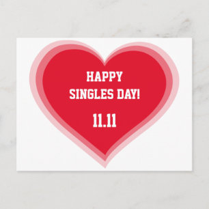 Happy Single Day Cards Postkarte
