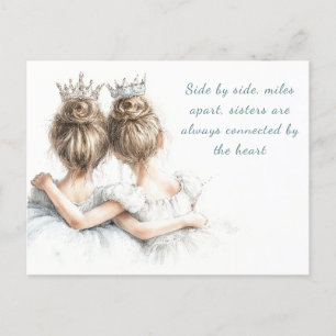 Happy Sister Day Grußkarte Pastellfarben Mode Feiertagspostkarte
