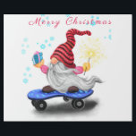 Happy Skater Gnome mit Geschenken und Sparkler - F Geschenkpapier<br><div class="desc">Happy Skater Gnome mit Geschenken und Sparkler - Funny - Frohe Weihnachten Cartoon Zeichnend - Wählen / Fügen Sie Ihren einzigartigen Text / Schriftart / Farbe - Make Your Special Gift - Neu vergrössern und verschieben oder entfernen und fügen Sie Elemente / Bild mit Anpassungs-Tool ! - Zeichn und Design...</div>