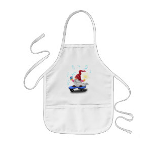Happy Skater Gnome mit Geschenken und Sparkler - F Kinderschürze