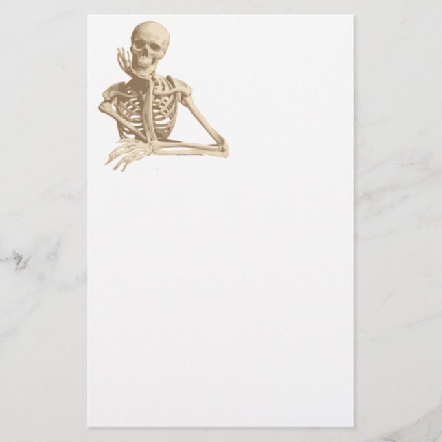 Happy Skeleton Briefpapier (Vorderseite)