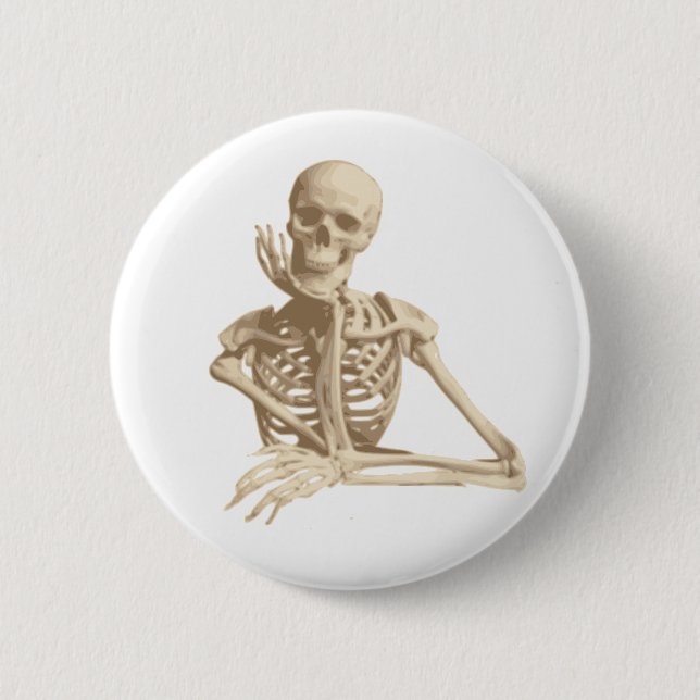 Happy Skeleton Button (Vorderseite)
