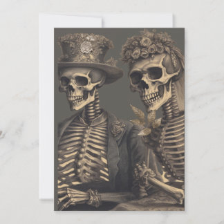 Happy Skeleton Couple Einladung