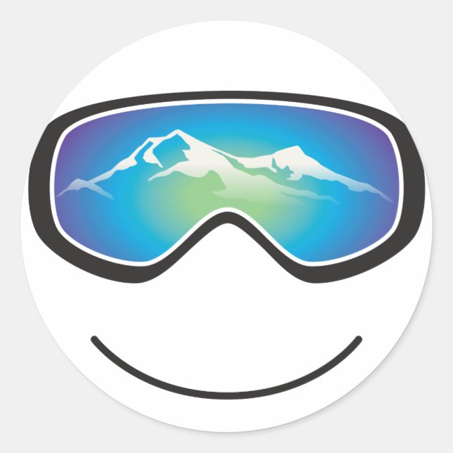 Happy Skier/Snowboarder Sticker (Vorderseite)