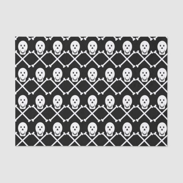 Happy Skulls Crossknochenpapier Seidenpapier (Vorderseite)