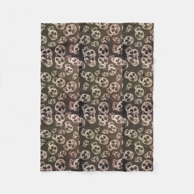 Happy Skulls Fleecedecke (Vorderseite)