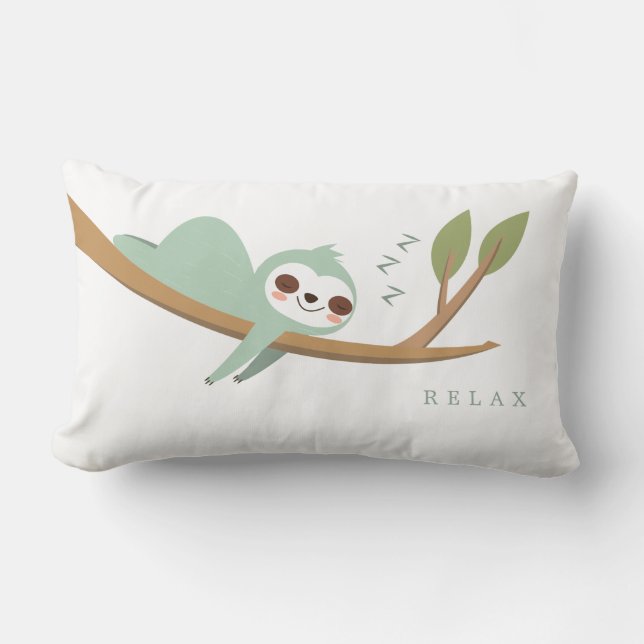 Happy Sloth Relax Lendenkissen (Vorderseite)