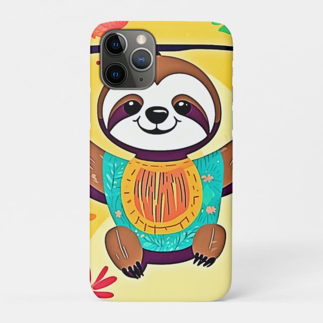 Happy Sloth Swing Design Case-Mate iPhone Hülle (Rückseite)