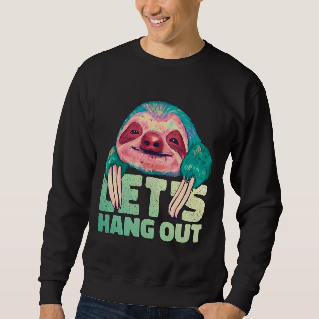 Happy Sloth Watercolor Sweatshirt (Vorderseite)