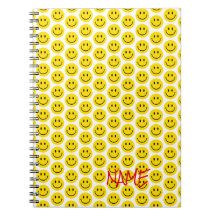 Happy Smile Face Gelb Schwarz-weißer Red Name Edit