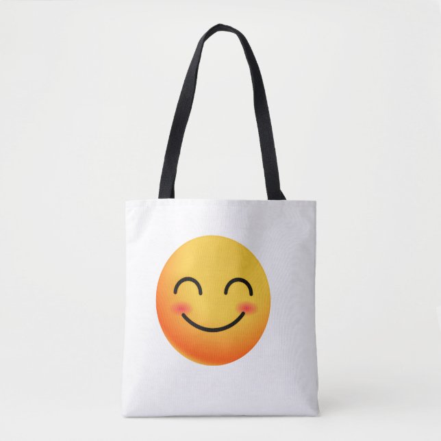 Happy Smiley Shopper Tasche (Vorderseite)