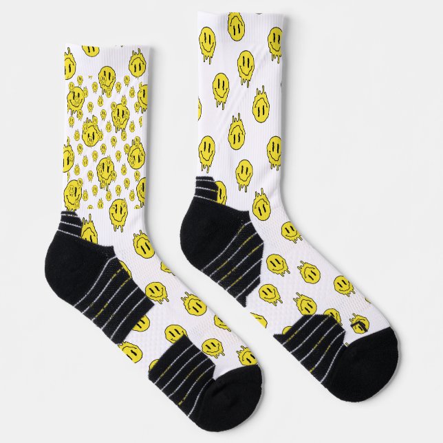 Happy Smileys Pattern Socken (Rechts)