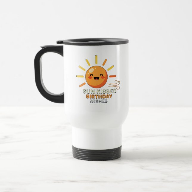 Happy Smiling Sun Birthday Gift Commuter Mug (Gauche)