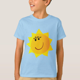 "Happy Smiling Sun" Bright Yellow Graphic Boys'  T-Shirt