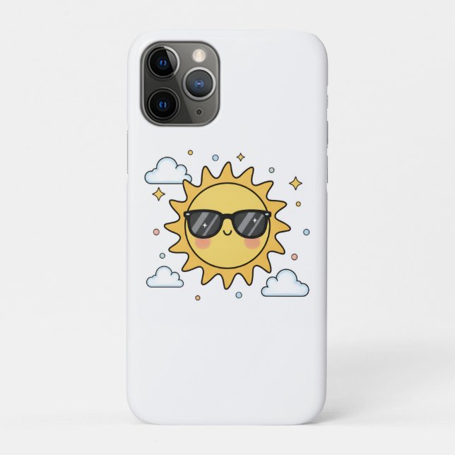 Happy Smiling Sun Cartoon - Minimalist Kawaii Suns Case-Mate iPhone Hülle (Rückseite)