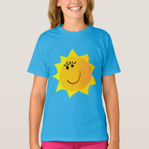 "Happy Smiling Sun" Süßes gelbes Grafik T-Shirt fü