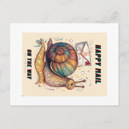 Happy Snail Mail Postcard Postkarte