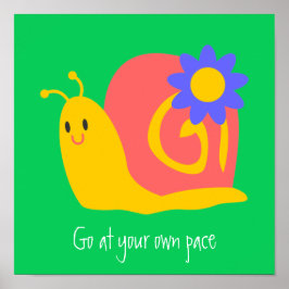 Happy snails niedliche Schnecken nach eigenem Temp Poster