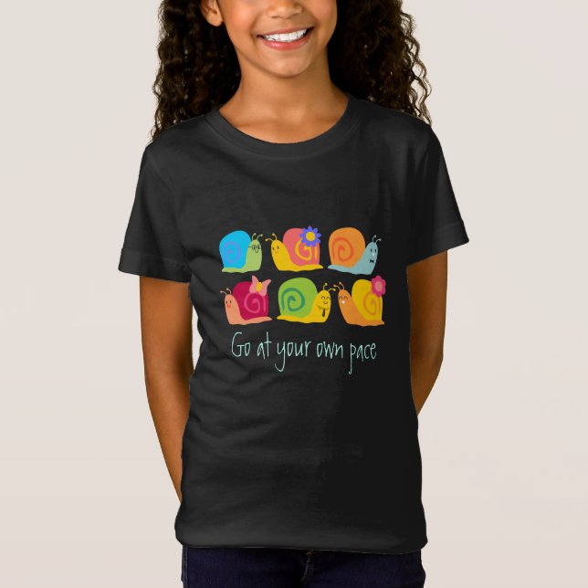 Happy snails niedliche Schnecken nach eigenem Temp T-Shirt (Vorderseite)