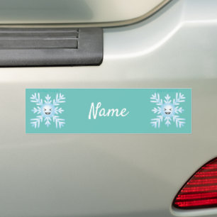 Happy Snowflake Emoticon Thunder_Cove Autoaufkleber