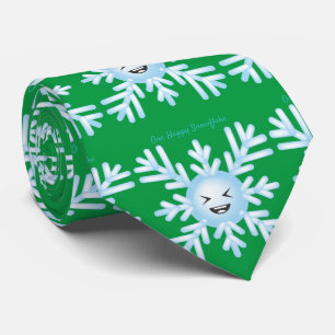 Happy Snowflake Emoticon Thunder_Cove Krawatte